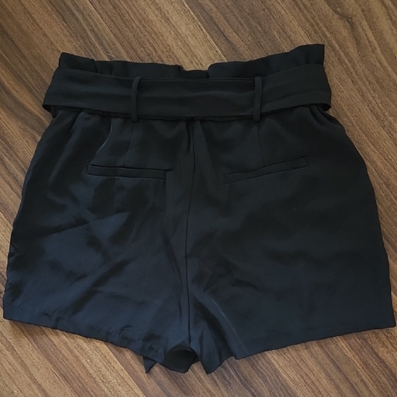 💥Buy2Get1Free💥Dynamite High Waist Black Shorts with Tie Belt - Picture 3 of 5